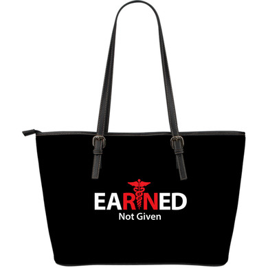 EaRNed Not Given Large Leather Tote - Red RN - FREE Shipping