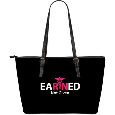 EaRNed Not Given Large Leather Tote - Pink RN - FREE Shipping