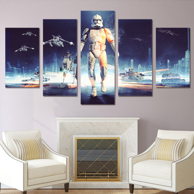 HD Printed 5 piece star wars canvas wall art painting livingroom decoration print poster picture canvas Free shipping/ny-2616