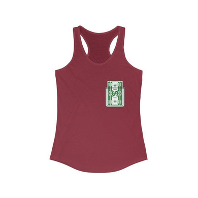 Pocket Style Hiding Cash Racerback Tank Top