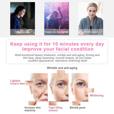 6 In 1 Ultrasonic Anti Aging Home Skin Care Face Facial Beauty Machine Device