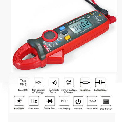 Clamp Multimeter Digital On Meter AC DC Voltmeter Auto Range Volt Ohm Amp Tester Clamp Multimeter Digital On Meter AC DC Voltmeter Auto Range Volt Ohm Amp Tester