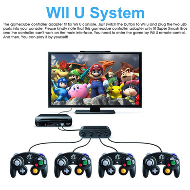 4 Ports for Gamecube NGC Controller Adapter For Nintendo -Wii U & Switch PC