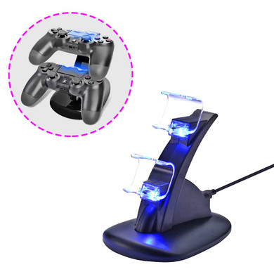For PlayStation PS4 USB Dual Controller LED Charger Dock Station Charging Stand