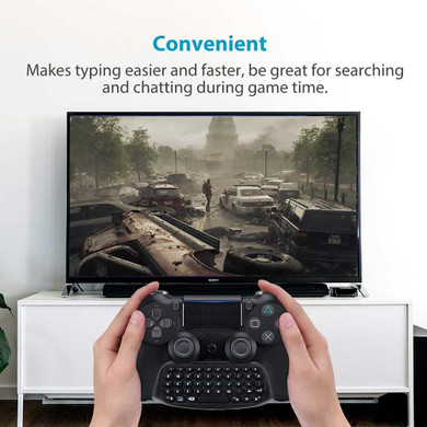 Mini Bluetooth Wireless Keyboard Chatpad Keypad For PS4 PlayStation 4 Controller