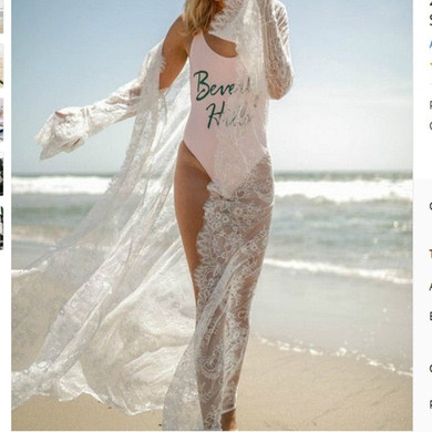 Lace Beach Boho Bikini Cover Up Kimono Lace Beach Boho Bikini Cover Up Kimono