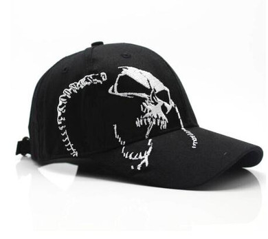 Skull Embroidery Adjustable Cap