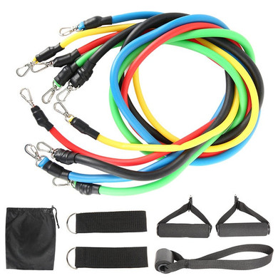 11pcs Fitness Pull Rope Resistance Bands Latex Strength Gym Equipment for Home Elastic Exercises Body Fitness Workout Equipment