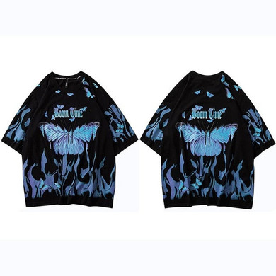 Blue Flame Butterfly T-Shirt