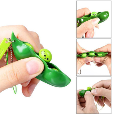 Edamame Toys Squeeze Peas Keychain