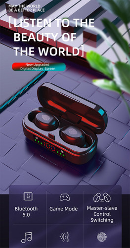 Wireless Earphones Bluetooth Earphone 5.0 9D