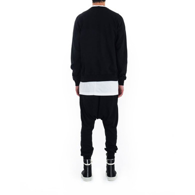 CREWNECK SWEAT - BLACK/WHITE