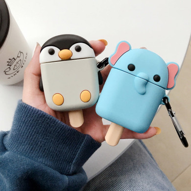 Penguin Ice Cream Premium AirPods Case Shock Proof Cover