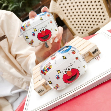 Sesame Street 'Elmo' Clear Acrylic AirPods Pro Case Shock Proof Cover