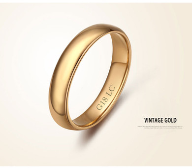 Wedding Rings 18K Rose Gold Ring Au750 Solid Gold Engagement For Lovers Classic Simple Romantic Woman Girl Man Ring