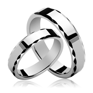 New Fashion Tungsten Couples Rings wedding, engagement band High Polished Wave Shape 3.5mm/5mm Comfort Fit Band Size 5-13 Free Shipping