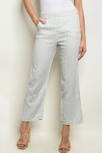 White Stripes Pants