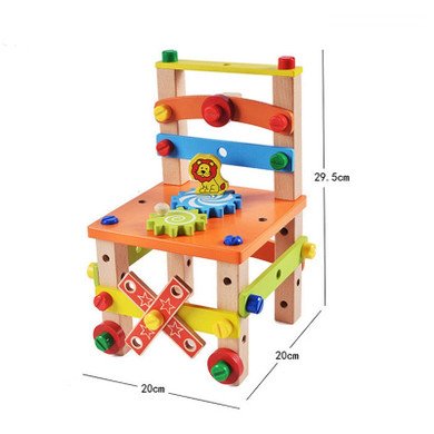Wooden Assembling Chair Toys Baby