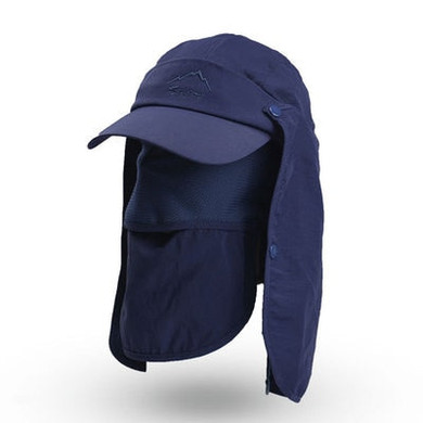 Outdoor Sport Hiking Visor Breathable Hat UV Protection Face Neck Cover Fishing Sun Protect Cap Flap Hat Wide Brim Buckle
