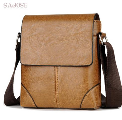 Leather Shoulder Bag Casual Black