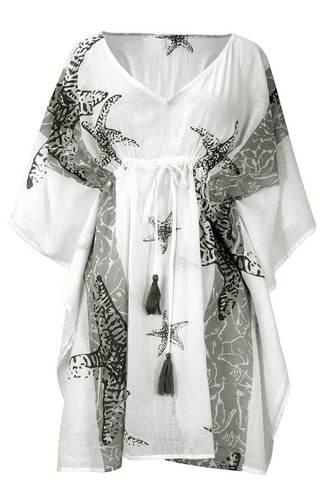 Womens Lightweight Cotton Summer Beach Wear Kaftan Dress Tunic Top