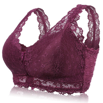 Sexy Full Cup Vest Front Zipper Push Up Bra