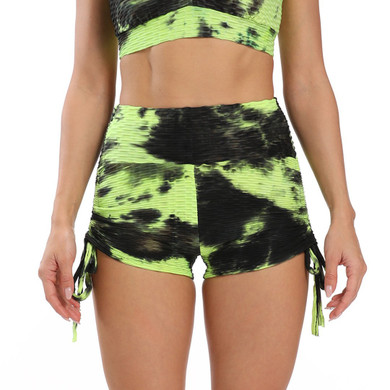 Women's Workout High Waisted Tie Dye Scrunch Booty Yoga Shorts
