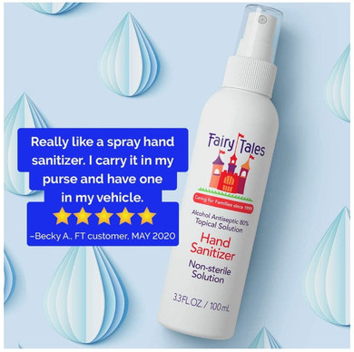 Hand Sanitizer School for Kids - Hand Sanitizer Spray- 80% Alcohol - Portable Hand Sanitizer for Kids or Adults Made in USA- 3.3oz (4 pack)