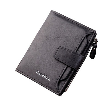 Luxury Trifold Short Wallet for Men Soft Leather Slim Wallets Credit Card Holders Business Small Purse Clutch Money Bag Male