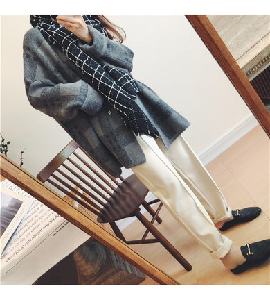 High Waist Ankle-length Pants Female Harem Pants Autumn and Winter Women Thick Pants Loose Casual Straight Suit Pants 6991 50
