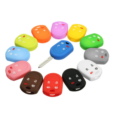 Silicone Protective Car Key Fob Cover Case for Ford Mustang Expedition Edge Explorer Focus Taurus Lincoln Mercury Mazda [SKU: FRDS4C]