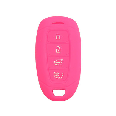 Silicone 4 Button Protective Rubber Smart Key Keyless Entry Fob Remote Case Cover Jacket Skin Glove for Hyundai [SKU: HYUS4E]