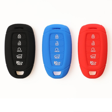 Silicone 5 Button Protective Rubber Key Fob Remote Case Cover Jacket Skin for Hyundai Palisade [SKU: HYUS5A]