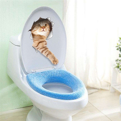 Original Cute Stickers Funny Kitty! For Toilet/Fridge, Etc.....