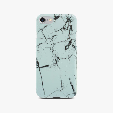 White Glossy Marble Case (Half Warp) for iPhone 8 / 7