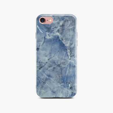Blue Glossy Marble Case for iPhone 8 / 7