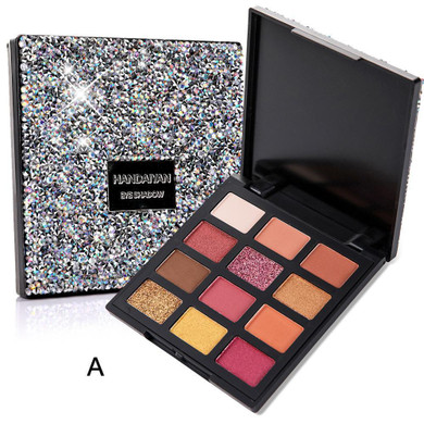 12 colors Pearlescent Matte Sequins Eyeshadow