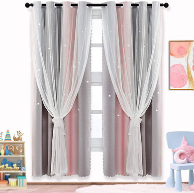 RTBECK Kids Star Blackout Curtains