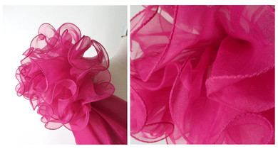 Vintage 80's Magenta Puff Shoulders Party Gown Dress S