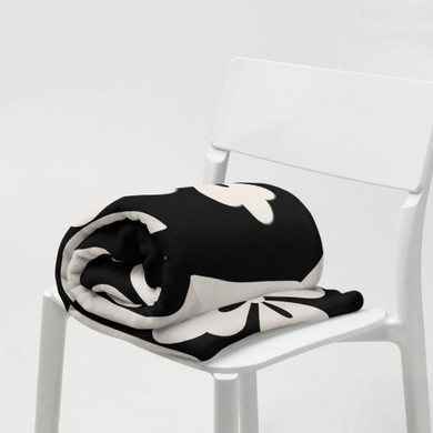 Black White Tiles Throw Blanket