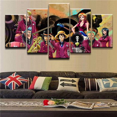 One Piece Luffy and Straw Hat Crew Canvas