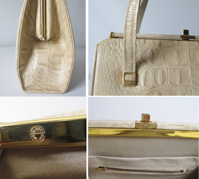 Vintage 60's Elbief Alligator Bag / Handbag