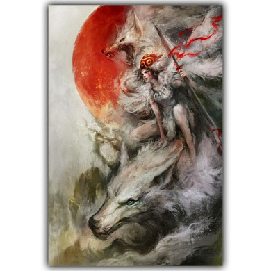 Princess Mononoke Animated Wall Art Poster