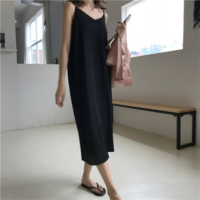 Maxi Dress Loose Sleeveless Dresses V-neck Maxi Dress Loose Sleeveless Dresses V-neck