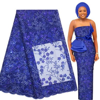 5 Yards French Tulle Lace For Nigerian Dress Lace Free shipping