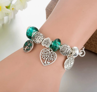 Tree of life European style charm bracelet