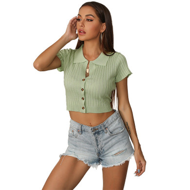 Easebug Short-sleeved T-shirt Slim Knit