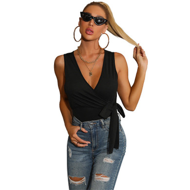 Easebig V-neck One-piece Suit