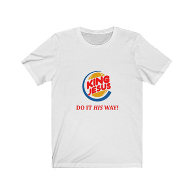 King Jesus (New)- Inspirational: White lettering Short Sleeve Tee