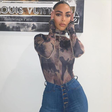 Long Sleeve Mesh Bodysuit